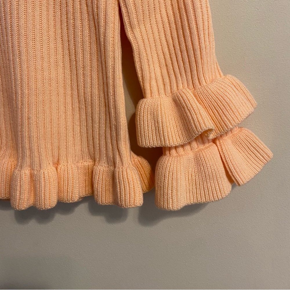 NWOT English Factory Rib Ruffle Edge Sweater - Picture 11 of 13